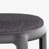 Set of 6 Sherpa Fleece Stools Kitchen Dining Chairs Living Room Stools Sets Grey