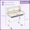 Kids Study Desk Height Adjustable Children Writing Table-Grey