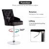 Swivel Velvet Breakfast Bar Stool Chairs Seat Lion Knocker Back Chrome Footrest