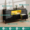LED TV Stand Cabinet Unit Entertainment Center with 5 Drawers for Living Room