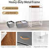 Chest of Drawer with 5 Foldable Drawers Storage Tower-Grey