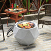 BBQ Fire Pit Garden Bowl Stove Brazier Patio Heater Winter Outdoor Firepit w Lid