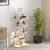 8-Tier Tall Wooden Plant Stand Rack Curved Half Moon Shape Ladder Planter Shelf