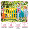 Giant 4 in a Row Game Jumbo Connect 4 Garden Games Set w/42 Gripped Rings