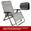 Super Width 57cm Heavy Duty Zero Gravity Folding Lounge Beach Chairs