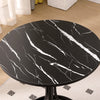 Modern 50cm Round Coffee Table with Pedestal Base Sofa Side Tea End Tables Black