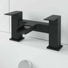 Matt Black Square Mixer Waterfall Bathroom Basin Sink Bath Filler Shower Tap Set