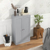 COSTWAY 41” Tall Pantry Cabinet Kitchen Storage Cabinet with Doors-Grey