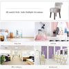 Soft Dressing Table Chair Vanity Makeup Stool Dining Seat Pouffe with Wood Legs
