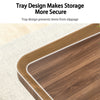 2x Wooden Nesting Coffee Table Stacking Side Table Anti-drop Raised Rim Tabletop