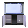 Fish Tank Aquarium Cabinet Black 300L 65 Gal LED White Gravel + Ornaments