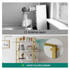 5-Tier Gold Bookshelf, Modern Freestanding Shelves for Living Room