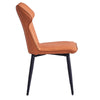 Set of 2 Faux Leather/Suede Dining Chairs Metal Legs Reception Restaurant Chair