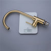 Brass Kitchen Dual Sink Mixer Taps 360° Swivel Spout Laundry Faucet,Brushed Gold