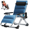 Folding Reclining Patio Lounge Chair with Removable Cushion for Indoor Outdoor
