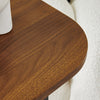 Retro C Shaped Sofa Side Table for Living Room Coffee Table End Table Brown