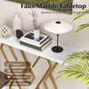 Modern Console Table Faux Marble Narrow Entryway Hallway Table Accent Desk 100cm