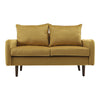 Modern Velvet Couch 2 Seater Sofa Padded Settee Loveseat w/Cushions Wooden Legs