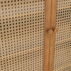 Double Rattan Doors Bamboo Shoe Cabinet Storage Cupboard Footwear Stand Rack