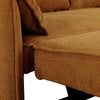 3 Seater Sofa Bed Yellow Livingroom Pull Out Convertible Sleeper with 2 Cushions