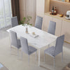 Set of 4 Dining Chairs Padded Seat High Back Metal Legs Modern Home Eysxudzhresa