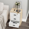 3 Drawer Wooden Bedroom Bedside Cabinet Furniture Storage Nightstand Side Table