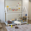 Solid Wood Kid House Bed Frame Single Bed Treehouse Toddler Child Floor Bedframe