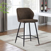 2 Pcs PU Bar Stools Kitchen Chair Seat Height 66cm Brown Beige grey