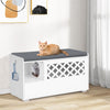 Cat Litter Box Enclosure Furniture Kitty Washroom Hidden Cabinet Front Flip Open