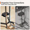 TV Stand on Wheels for 32-85 Inch Screens up to 60kg, Height Adjustable Rolling