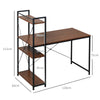 Industrial Computer Desk Storage Book Shelves Workstation Study Writing Table
