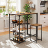 2 Person Dining Furniture Set 3-Piece Bar Table Set-Brown