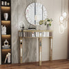 Champagne Mirrored Console Table Side Accent Table Silver Vanity Makeup Table UK