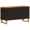 CIADAZ TV Cabinet Brown and Black 80x31.5x46 Solid Wood , Tv Unit, Tv F2W0