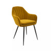 Set of 2 Mustard Velvet Tub Dining Chairs - Logan LOG042