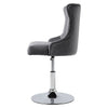 Grey Velvet Barstool Kitchen Bar Chair Stool Seat Button Back Height Adjustable