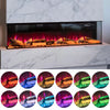 Electric Fireplace 12 Media Flame Insert LED Panoramic Living Room Heater