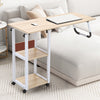 Drop Leaf C-Shape Sofa Side Table Height Adjustable Overbed Tabletop Laptop Desk