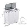 Twin Tub Washing Machine Compact Laundry Washer 4.5KG Washer+1.5KG Dryer