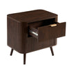 Dusk Hattie Walnut & Gold Effect 2 Drawer Bedside Table RRP £399
