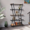 5 Tier Industrial Bookshelf Free Standing Bookcase Storage Display Shelf Stand
