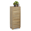 Bathroom Storage Cabinet, Oak Wood Effect Bathroom Floor Cabinet, VonHaus