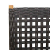 Reclining Garden Chairs 8 pcs Black Poly Rattan and Solid Wood V1P4