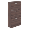 Shoe Cabinet 3 Drawer Walnut Wood Cabinet Rack Hallway Organiser Unit