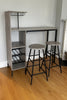Counter Height Dining Table Set & Stools Grey Kitchen Bar Bistro Home Furniture