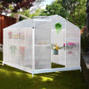 10x6ft Walk-In Greenhouse Plants Grow House Polycarbonate Panels Aluminium Frame