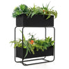 2-Tier Metal Elevated Garden Bed Raised Planter Box Heavy DutyFlower Plant Stand
