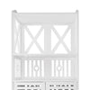 4 Tier Bathroom Storage Cabinet 2 Door Cupboard Free Standing Rack Unit White