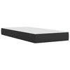 Box Spring Bed with Black 90x190 Faux Leather N8G5