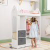White Kids Wardrobe Clothes Hanging Drawer Toy Storage Shelf Cabinet Furniture